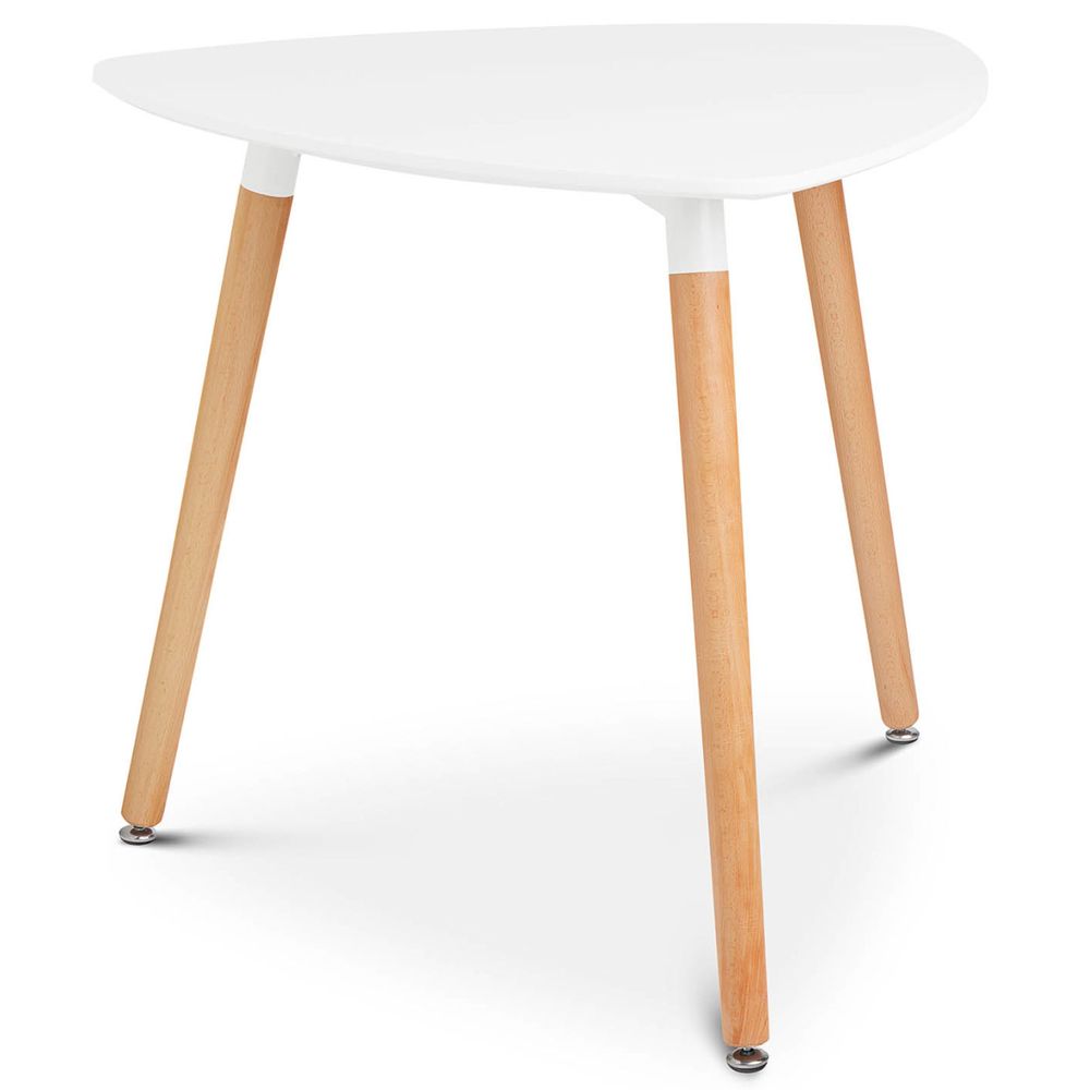 shumee Škandinávsky stôl do obývačky pracovne, moderný trojuholníkový stôl 80x80x74 cm
